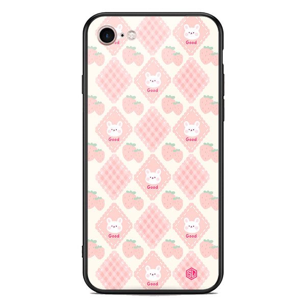 Cute Korean Design Series Soft Phone Case - Premium Glass Case - Design 3 - iPhone 8 / 7