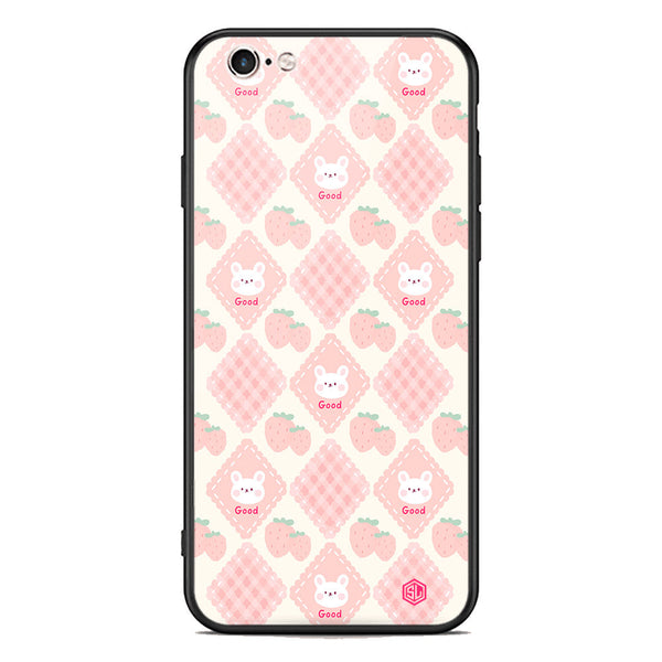 Cute Korean Design Series Soft Phone Case - Premium Glass Case - Design 3 - iPhone 6