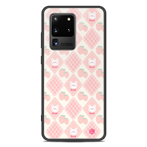 Cute Korean Design Series Soft Phone Case - Premium Glass Case - Design 3 - Samsung Galaxy S20 Ultra