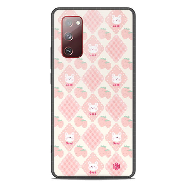 Cute Korean Design Series Soft Phone Case - Premium Glass Case - Design 3 - Samsung Galaxy S20 FE