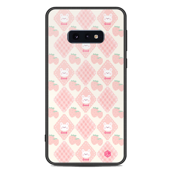 Cute Korean Design Series Soft Phone Case - Premium Glass Case - Design 3 - Samsung Galaxy S10e