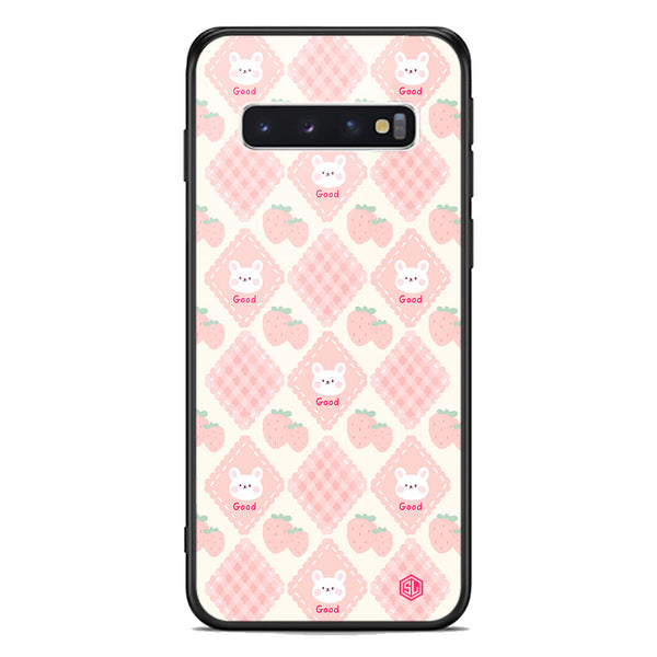 Cute Korean Design Series Soft Phone Case - Premium Glass Case - Design 3 - Samsung Galaxy S10 5G