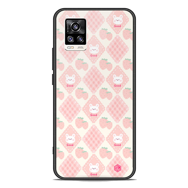 Cute Korean Design Series Soft Phone Case - Premium Glass Case - Design 3 - Vivo V20