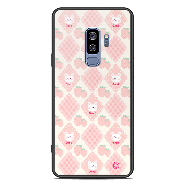 Cute Korean Design Series Soft Phone Case - Premium Glass Case - Design 3 - Samsung Galaxy S9 Plus