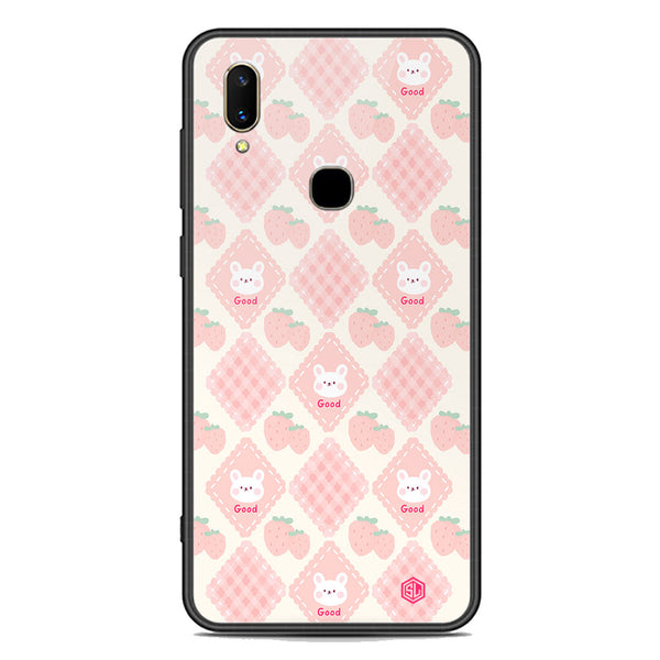 Cute Korean Design Series Soft Phone Case - Premium Glass Case - Design 3 - Vivo V11 Pro