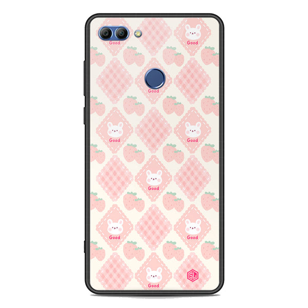 Cute Korean Design Series Soft Phone Case - Premium Glass Case - Design 3 - Huawei Y9 2018
