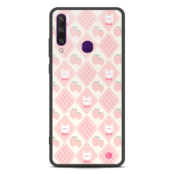 Cute Korean Design Series Soft Phone Case - Premium Glass Case - Design 3 - Huawei Y6p