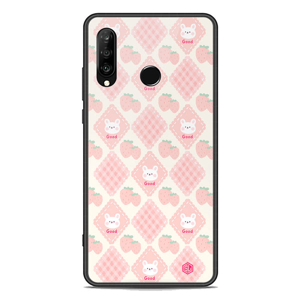 Cute Korean Design Series Soft Phone Case - Premium Glass Case - Design 3 - Huawei Nova 4e