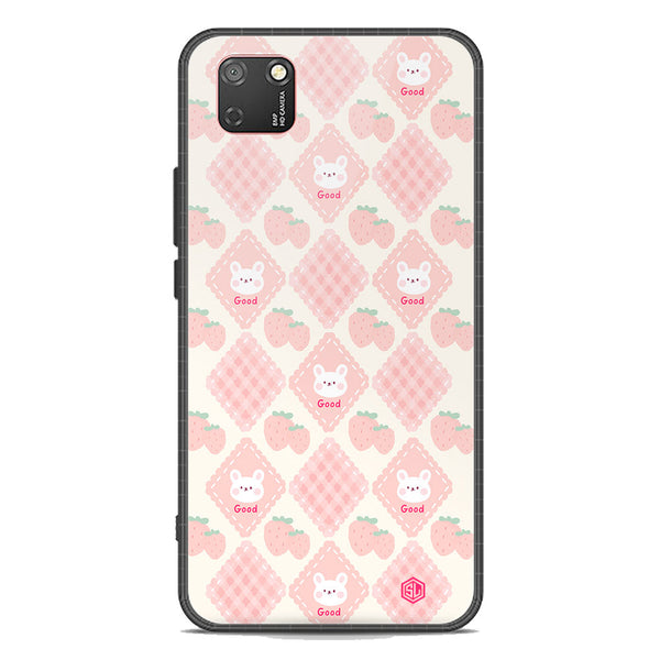 Cute Korean Design Series Soft Phone Case - Premium Glass Case - Design 3 - Honor 9S