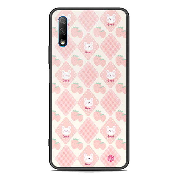 Cute Korean Design Series Soft Phone Case - Premium Glass Case - Design 3 - Honor 9x