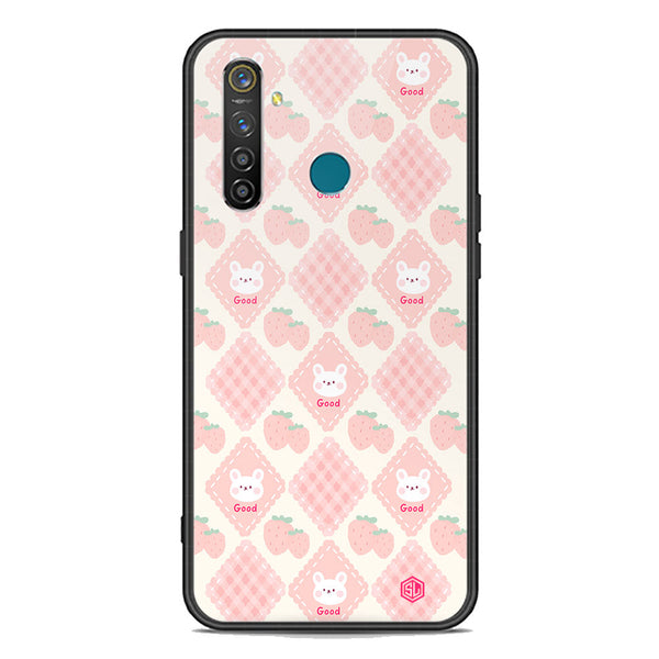 Cute Korean Design Series Soft Phone Case - Premium Glass Case - Design 3 - Realme Q