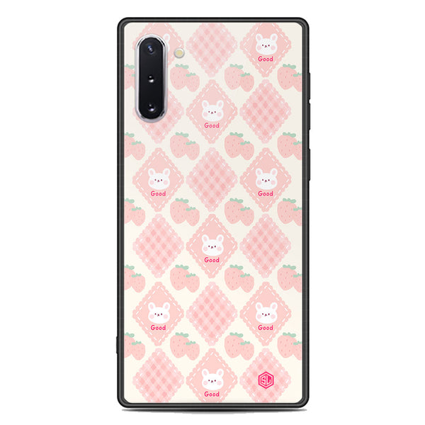 Cute Korean Design Series Soft Phone Case - Premium Glass Case - Design 3 - Samsung Galaxy Note 10