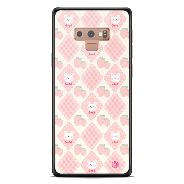 Cute Korean Design Series Soft Phone Case - Premium Glass Case - Design 3 - Samsung Galaxy Note 9