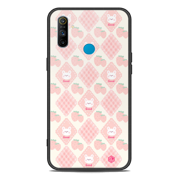 Cute Korean Design Series Soft Phone Case - Premium Glass Case - Design 3 - Realme C3