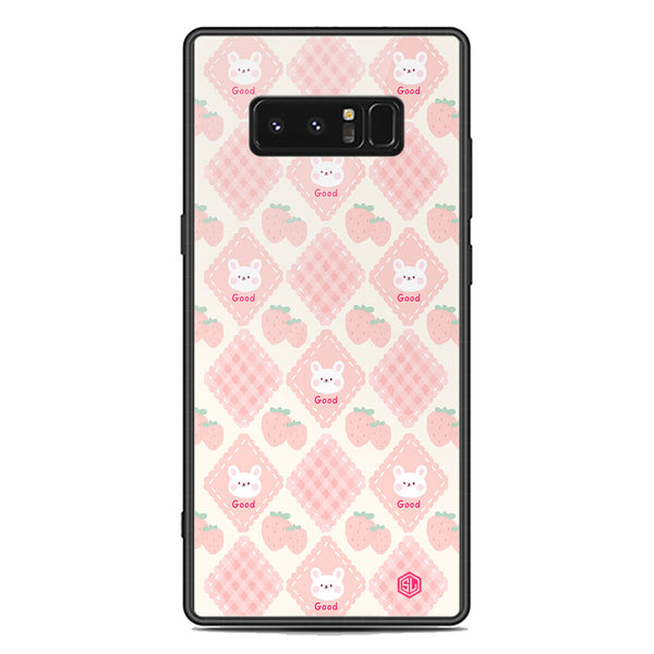 Cute Korean Design Series Soft Phone Case - Premium Glass Case - Design 3 - Samsung Galaxy Note 8