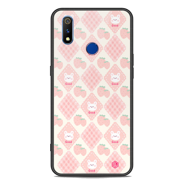Cute Korean Design Series Soft Phone Case - Premium Glass Case - Design 3 - Realme 3i