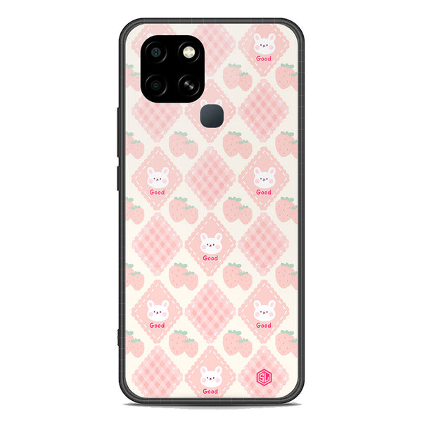 Cute Korean Design Series Soft Phone Case - Premium Glass Case - Design 3 - Infinix Smart 6