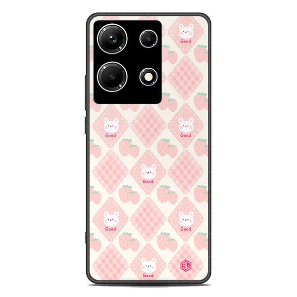Cute Korean Design Series Soft Phone Case - Premium Glass Case - Design 3 - Infinix Note 30
