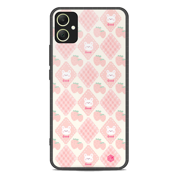 Cute Korean Design Series Soft Phone Case - Premium Glass Case - Design 3 - Samsung Galaxy A05