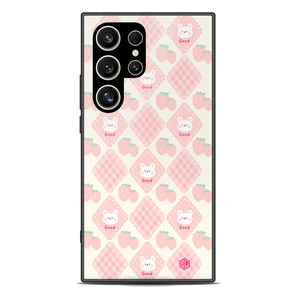 Cute Korean Design Series Soft Phone Case - Premium Glass Case - Design 3 - Samsung Galaxy S24 Ultra