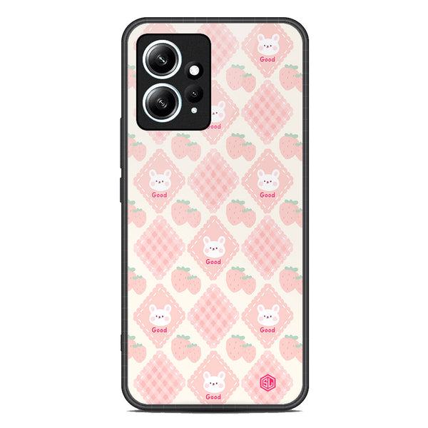 Cute Korean Design Series Soft Phone Case - Premium Glass Case - Design 3 - Xiaomi Redmi Note 12 4G