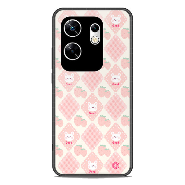 Cute Korean Design Series Soft Phone Case - Premium Glass Case - Design 3 - Infinix Zero 30 4G