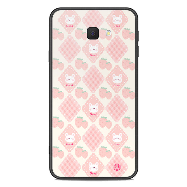 Cute Korean Design Series Soft Phone Case - Premium Glass Case - Design 3 - Samsung Galaxy J7 Prime