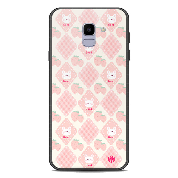 Cute Korean Design Series Soft Phone Case - Premium Glass Case - Design 3 - Samsung Galaxy J6 2018