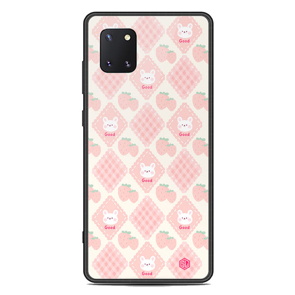 Cute Korean Design Series Soft Phone Case - Premium Glass Case - Design 3 - Samsung Galaxy A81