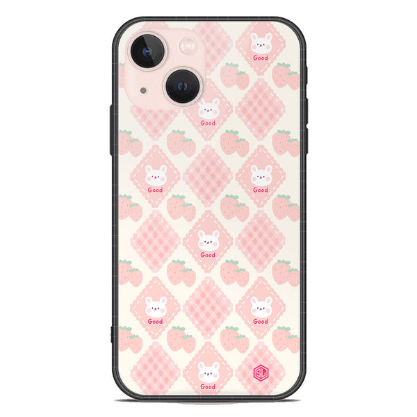 Cute Korean Design Series Soft Phone Case - Premium Glass Case - Design 3 - iPhone 14