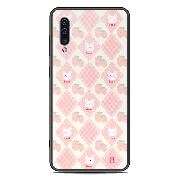 Cute Korean Design Series Soft Phone Case - Premium Glass Case - Design 3 - Samsung Galaxy A30s