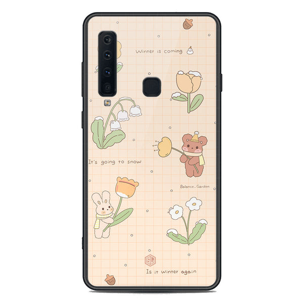 Cute Korean Design Series Soft Phone Case - Premium Glass Case - Design 4 - Samsung Galaxy A9 2018