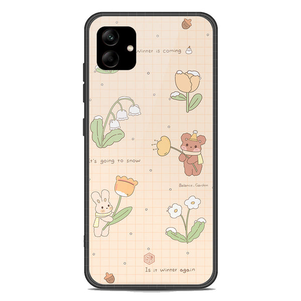Cute Korean Design Series Soft Phone Case - Premium Glass Case - Design 4 - Samsung Galaxy A04e