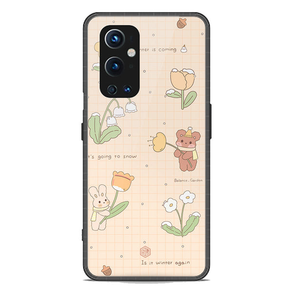 Cute Korean Design Series Soft Phone Case - Premium Glass Case - Design 4 - OnePlus 9 Pro
