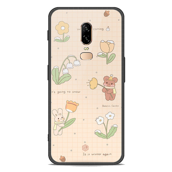 Cute Korean Design Series Soft Phone Case - Premium Glass Case - Design 4 - OnePlus 6