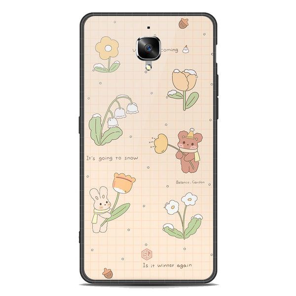 Cute Korean Design Series Soft Phone Case - Premium Glass Case - Design 4 - OnePlus 3T