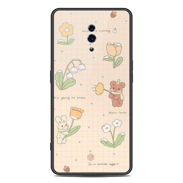 Cute Korean Design Series Soft Phone Case - Premium Glass Case - Design 4 - Oppo Reno
