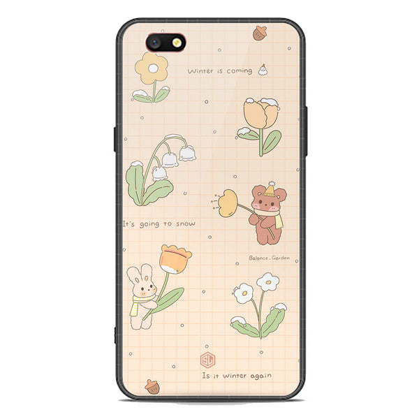 Cute Korean Design Series Soft Phone Case - Premium Glass Case - Design 4 - Oppo F3