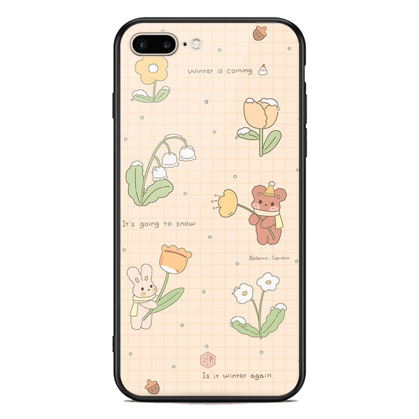 Cute Korean Design Series Soft Phone Case - Premium Glass Case - Design 4 - iPhone 8 Plus / 7 Plus