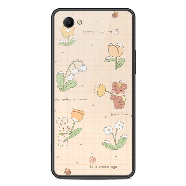 Cute Korean Design Series Soft Phone Case - Premium Glass Case - Design 4 - Oppo A3