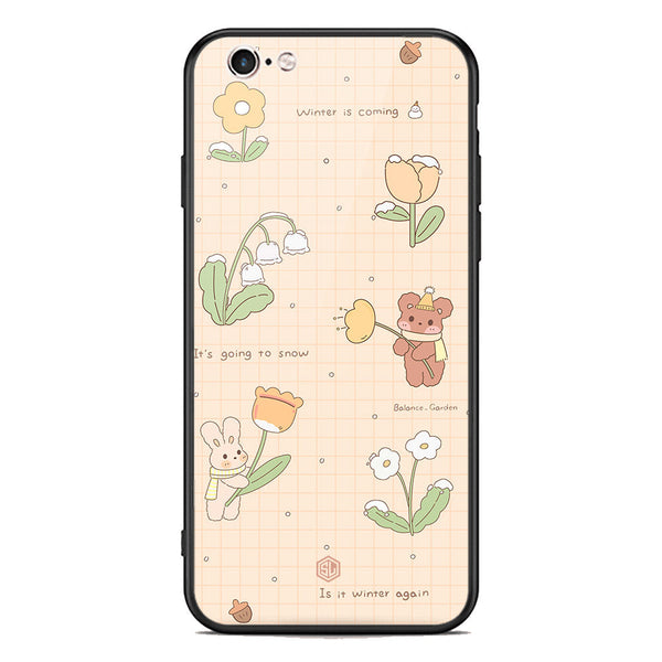 Cute Korean Design Series Soft Phone Case - Premium Glass Case - Design 4 - iPhone 6