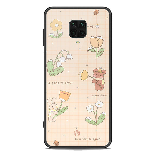 Cute Korean Design Series Soft Phone Case - Premium Glass Case - Design 4 - Xiaomi Redmi Note 9S