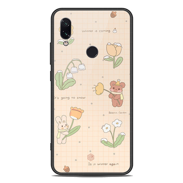 Cute Korean Design Series Soft Phone Case - Premium Glass Case - Design 4 - Xiaomi Redmi Note 7