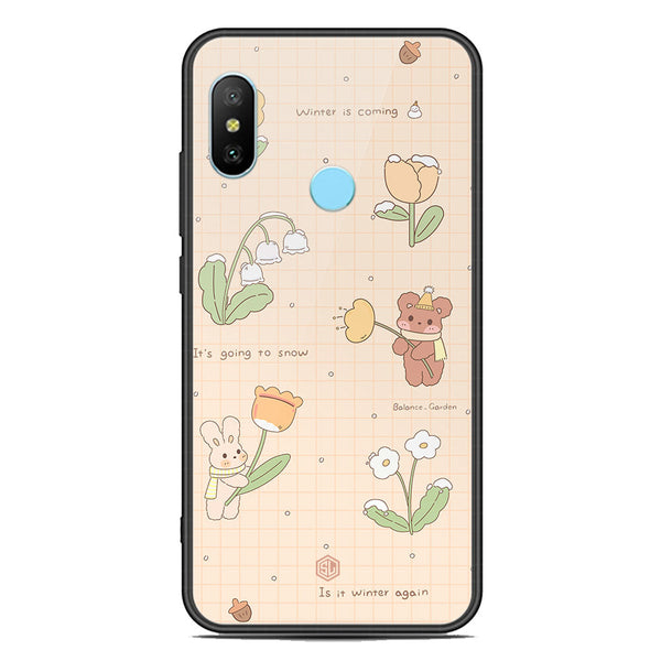Cute Korean Design Series Soft Phone Case - Premium Glass Case - Design 4 - Xiaomi Redmi Note 6 Pro