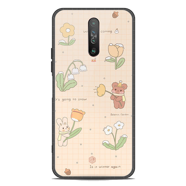 Cute Korean Design Series Soft Phone Case - Premium Glass Case - Design 4 - Xiaomi Redmi K30