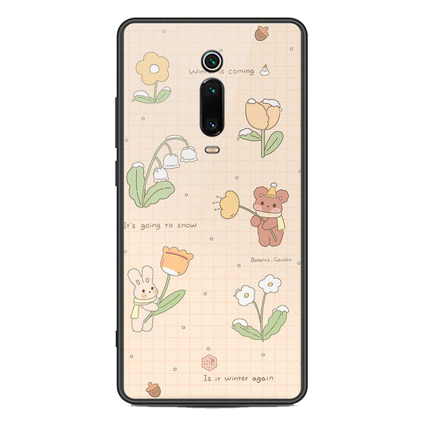 Cute Korean Design Series Soft Phone Case - Premium Glass Case - Design 4 - Xiaomi Redmi K20