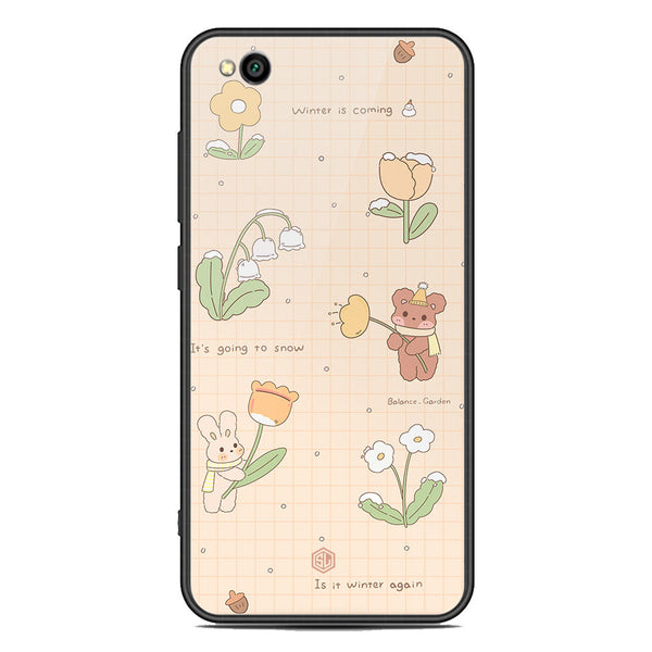 Cute Korean Design Series Soft Phone Case - Premium Glass Case - Design 4 - Xiaomi Redmi Go