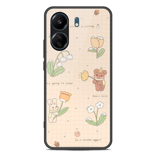 Cute Korean Design Series Soft Phone Case - Premium Glass Case - Design 4 - Xiaomi 13C