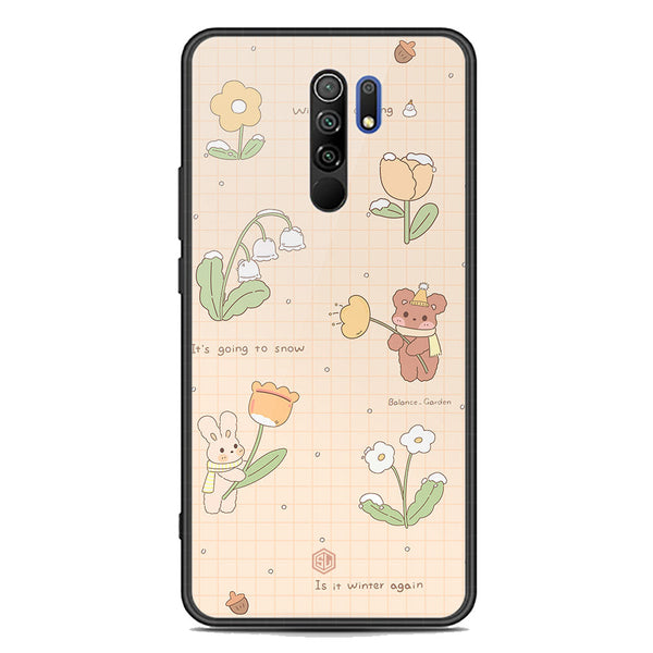 Cute Korean Design Series Soft Phone Case - Premium Glass Case - Design 4 - Xiaomi Poco M2