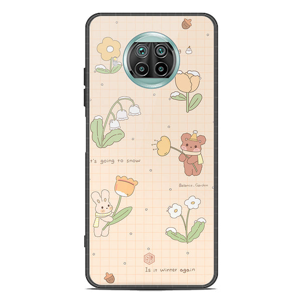 Cute Korean Design Series Soft Phone Case - Premium Glass Case - Design 4 - Xiaomi Mi 10T Lite
